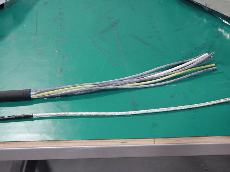 Semi automatic coaxial wire stripping machine