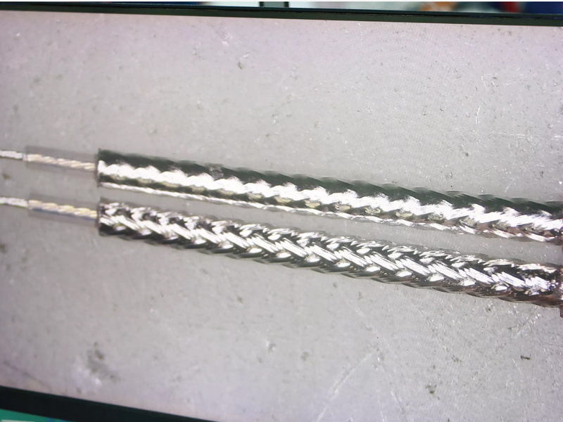 Dual station wire stripping and tin dipping machine