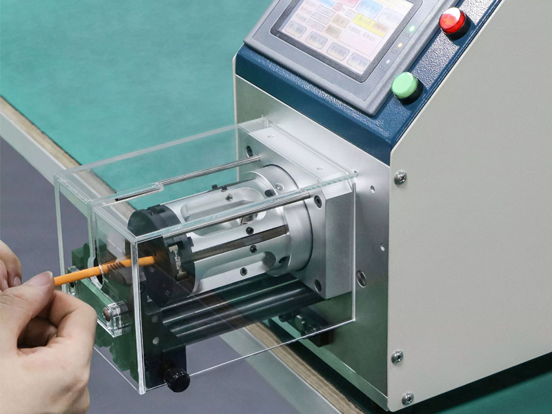 Semi automatic coaxial wire stripping machine