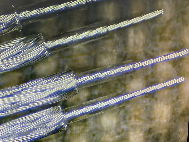 Semi automatic coaxial wire stripping machine